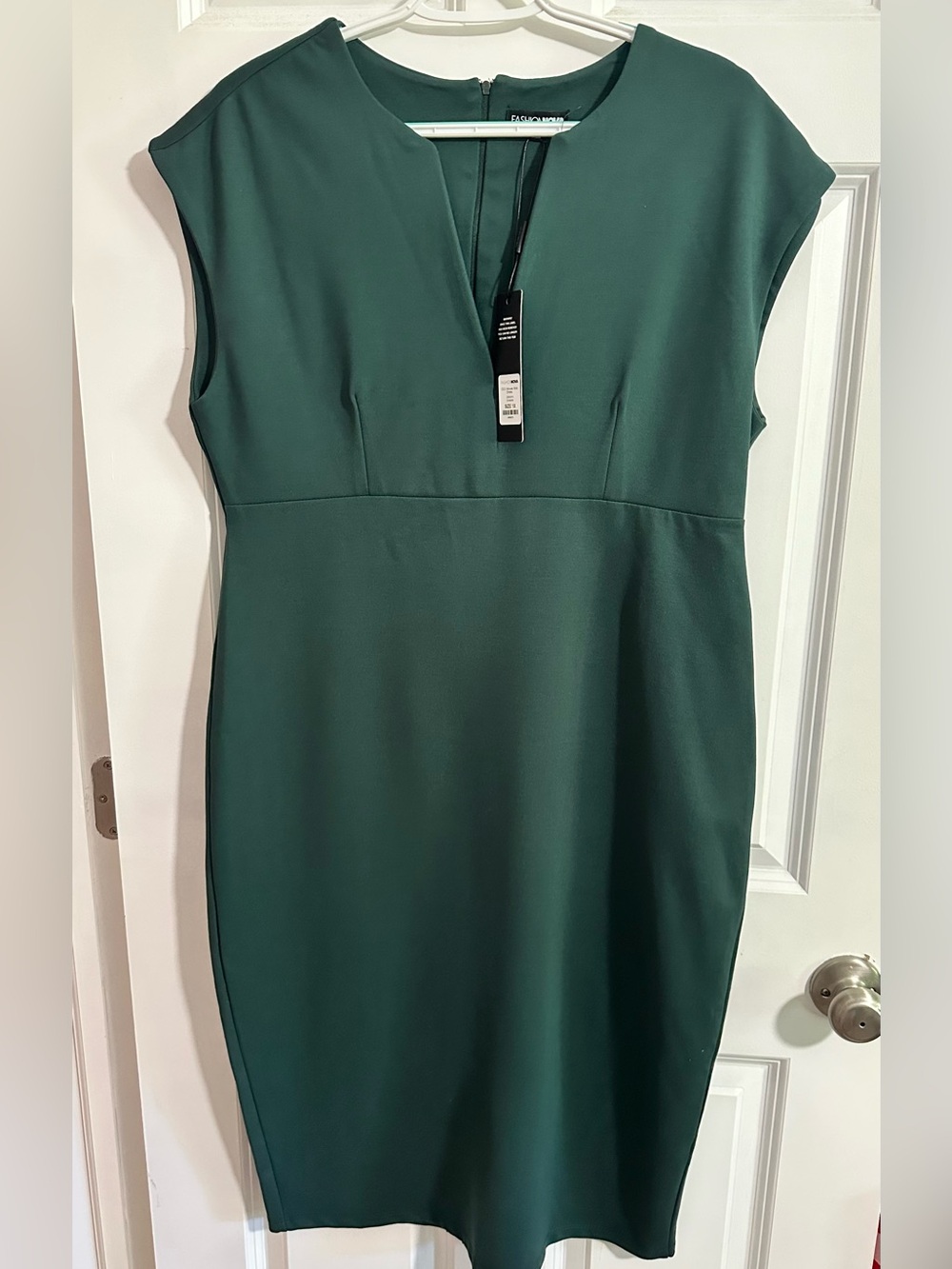 NWT Fashion Nova CEO Moves Body Sculpting Midi Dress Emerald Green Size 1X